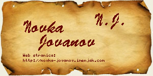 Novka Jovanov vizit kartica
